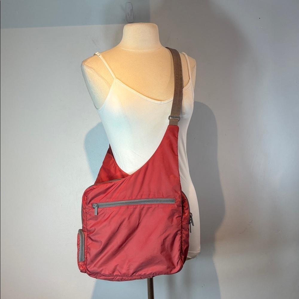 Red Crossbody Sling Bag - Lightweight Everyday Shoulder Bag